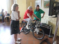 Verkehrssicherheitstraining der Landesverkehrswacht im Brgertreff am 05. August 2015