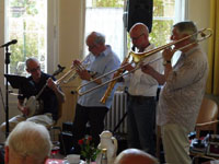 Sir Gusche Band im Brgertreff mit Dixieland-Jazz vom Feinsten (4.07.2018)